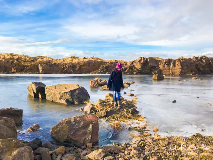 【北歐冰島】斯奈山半島半日遊：Bæjarfoss瀑布、Ólafsvíkurkirkja鱈魚教堂、Skarðsvík Beach黃金沙灘、Svortuloft燈塔、BÁRÐAR SAGA石巨人、Borkarvatn⁩結冰湖。