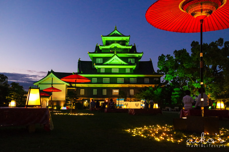 【日本中國】夜訪岡山城＆備前燒風鈴體驗、後樂園幻想庭園、岡山出石城町工房免費「袴」體驗。